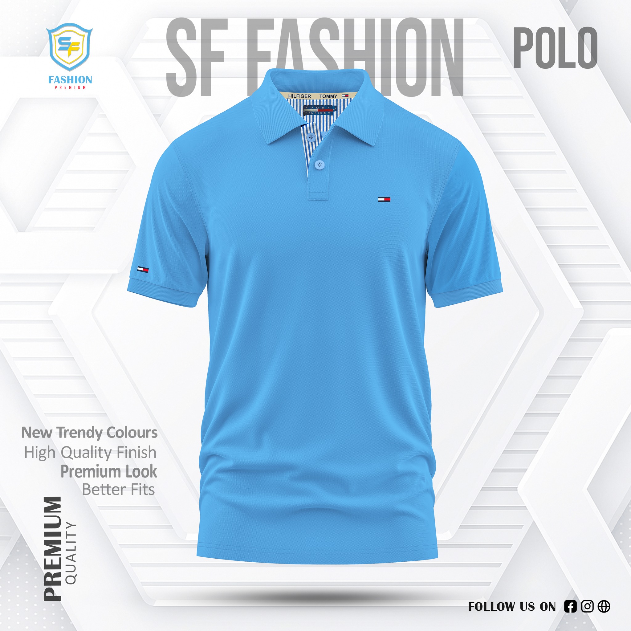 Classic Polo Shirt – Sky Blue