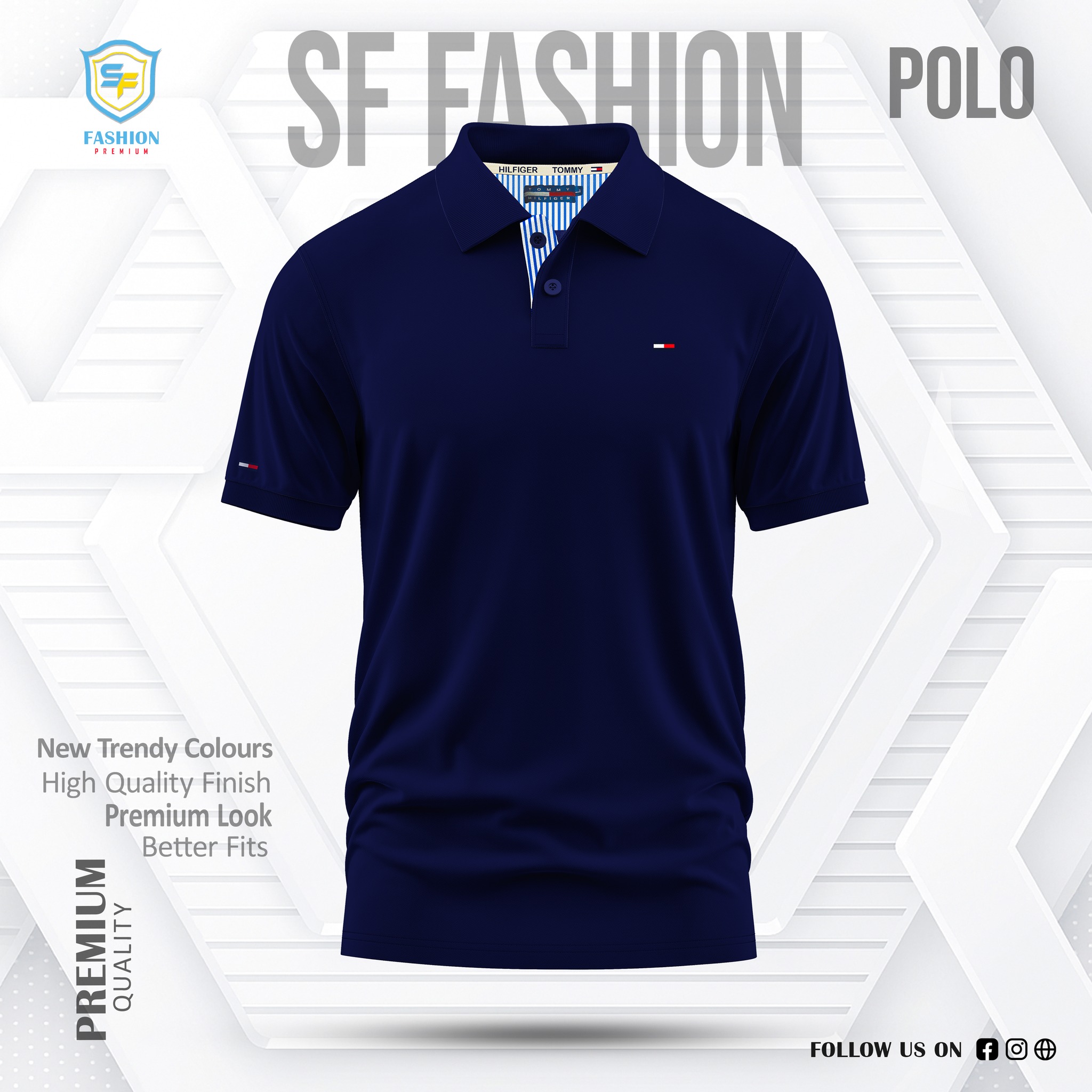 Classic Polo Shirt – Navy Blue